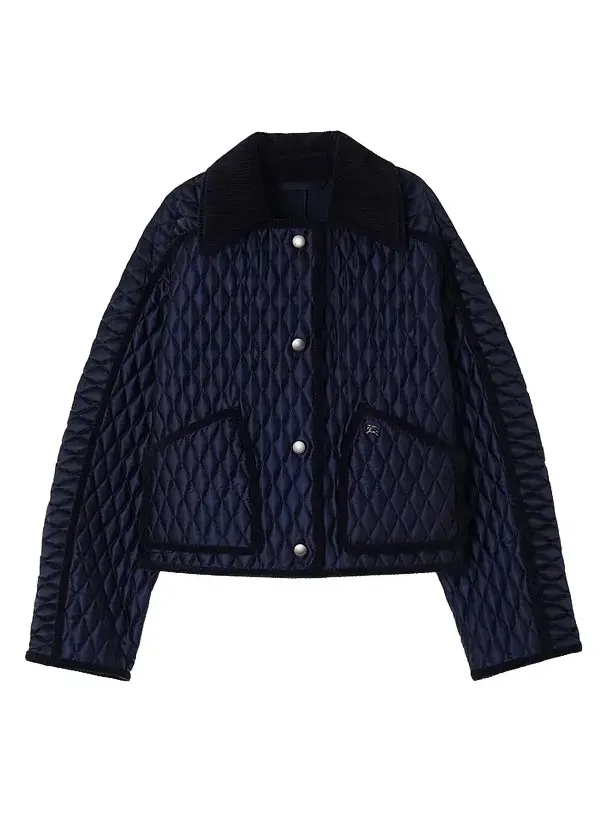 Burberry Women's Floriston Quilted Nylon Crop Jacket