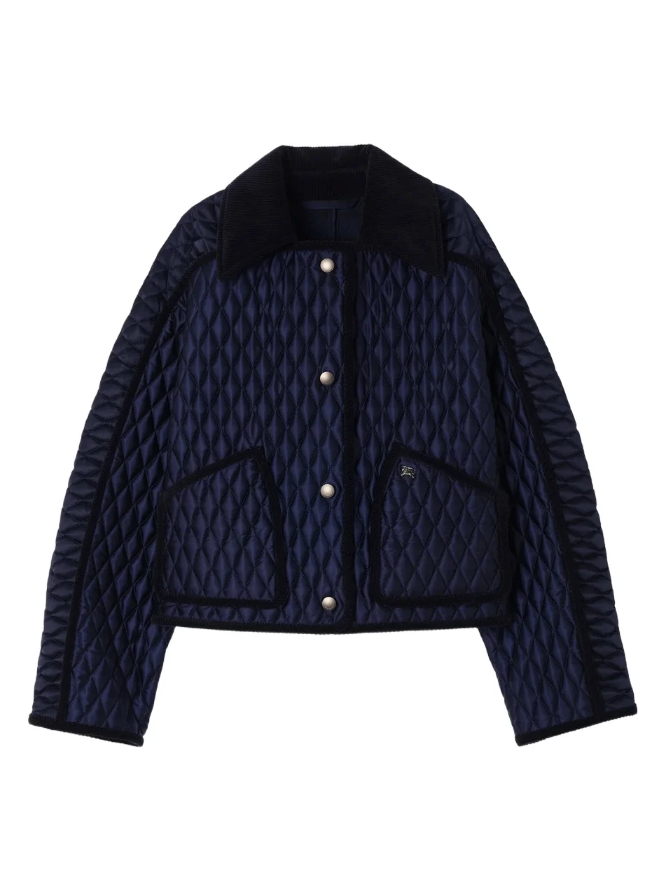 Burberry Women's Floriston Quilted Nylon Crop Jacket