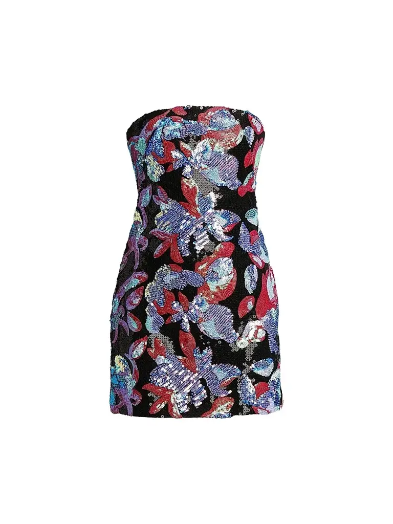16Arlington Women's Lights On Stell Regular Fit Sequined Minidress
