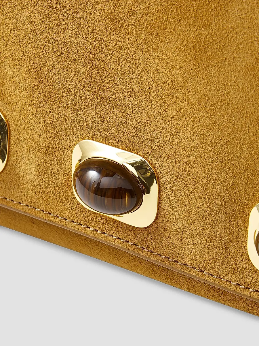 Veronica Beard Women's Edit Crystal-Embellished Suede Shoulder Bag | Thumbnail 5 Veronica Beard Women's Edit Crystal-Embellished Suede Shoulder Bag | Thumbnail 5