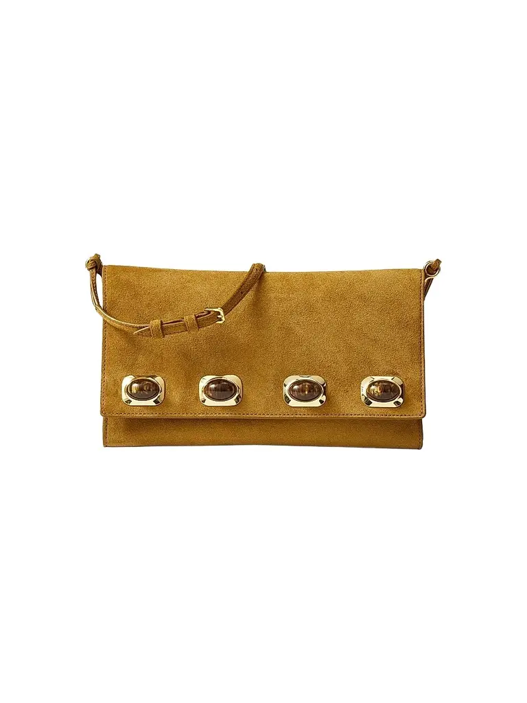 Veronica Beard Women's Edit Crystal-Embellished Suede Shoulder Bag