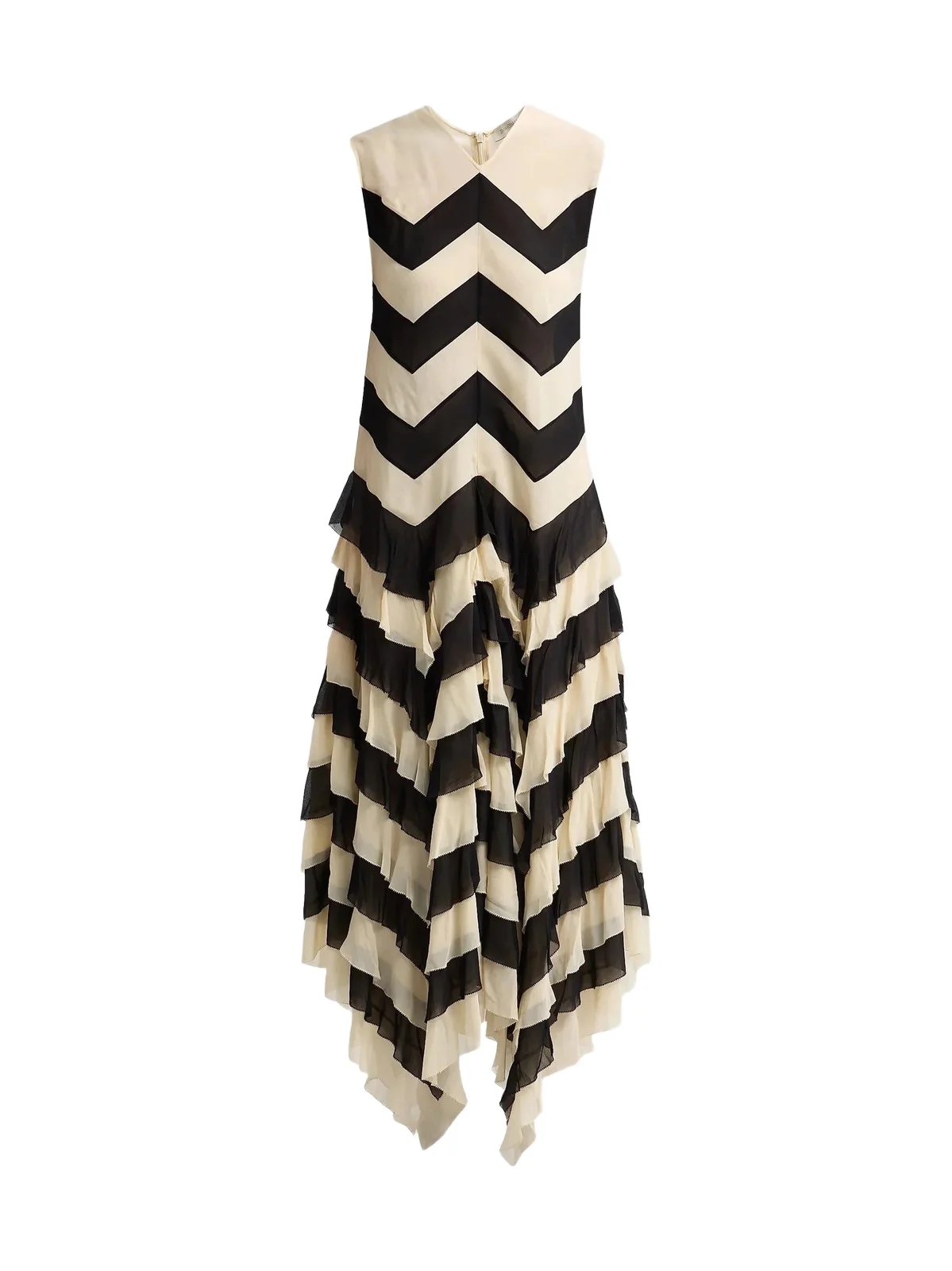 Women's Ascent Chevron Ruffled Maxi Dress Women's Ascent Chevron Ruffled Maxi Dress