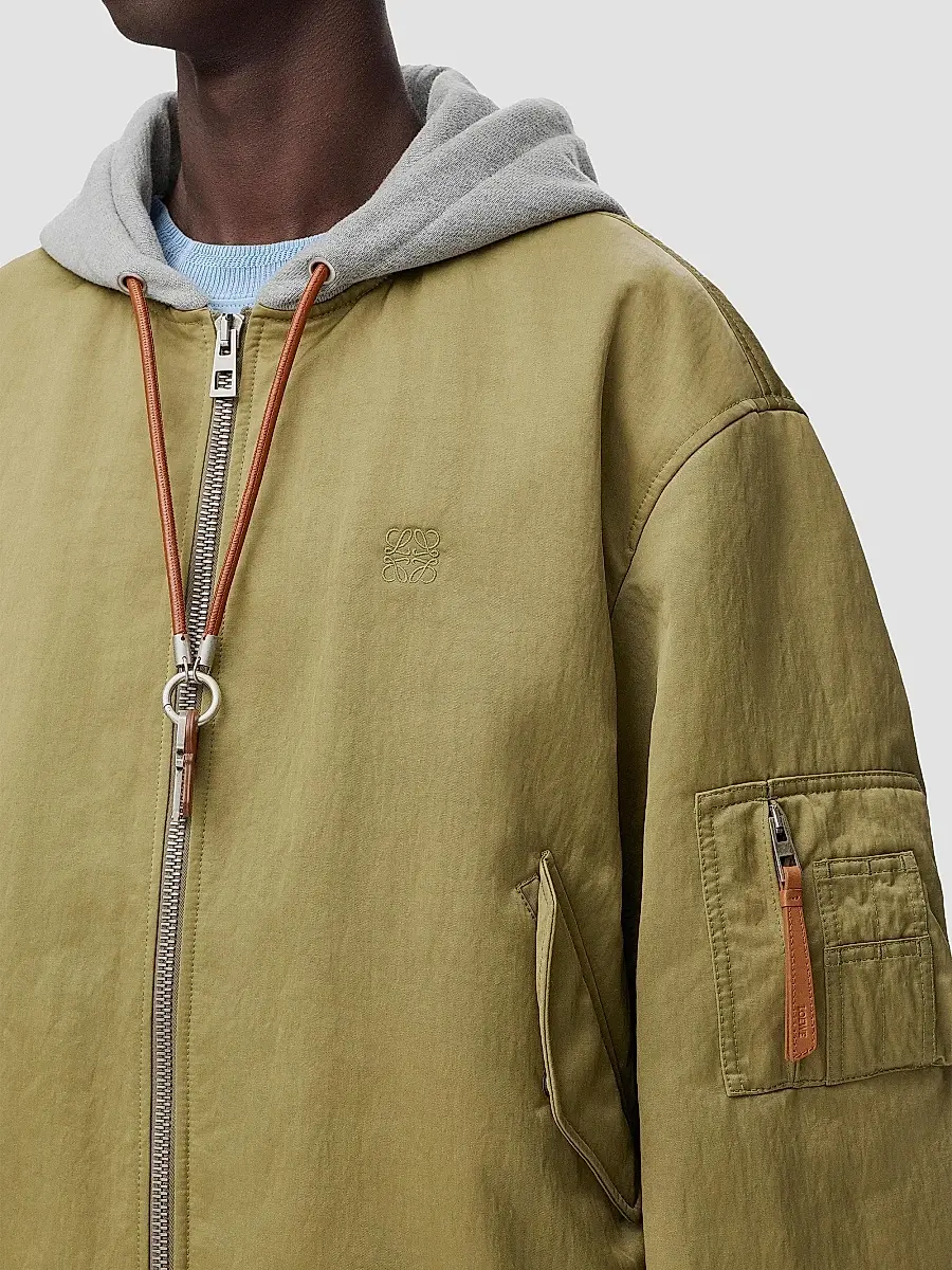 Loewe Men's Hooded Bomber Jacket | Thumbnail 4 Loewe Men's Hooded Bomber Jacket | Thumbnail 4