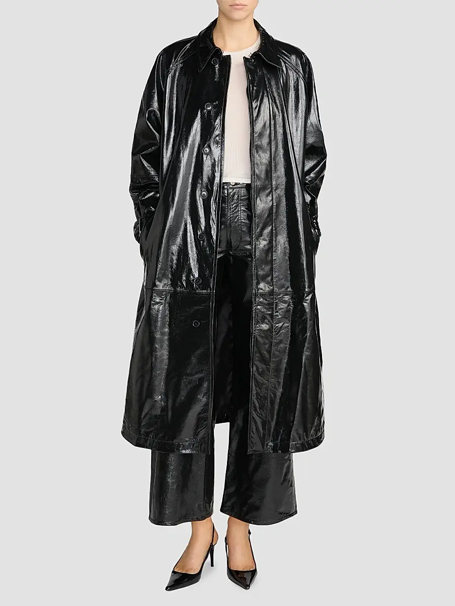 Frame Women's The Mac Patent Leather Coat | Thumbnail 2 Frame Women's The Mac Patent Leather Coat | Thumbnail 2