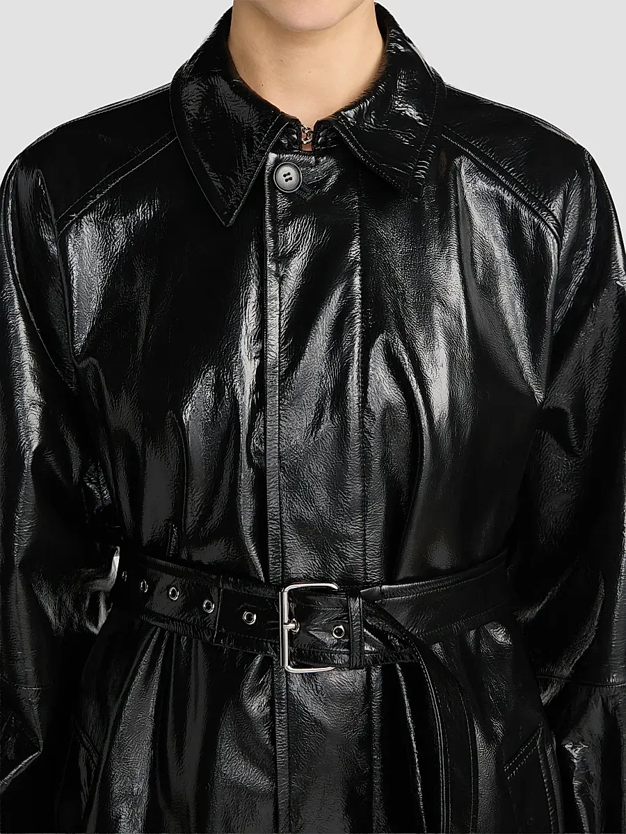 Frame Women's The Mac Patent Leather Coat | Thumbnail 4 Frame Women's The Mac Patent Leather Coat | Thumbnail 4