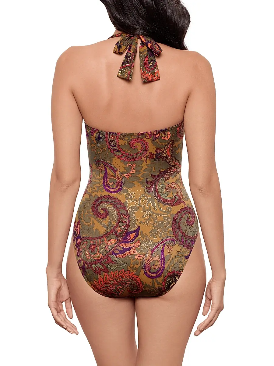 Miraclesuit Swim Women's Perissa Rock Halterneck Paisley One-Piece Swimsuit | Thumbnail 4