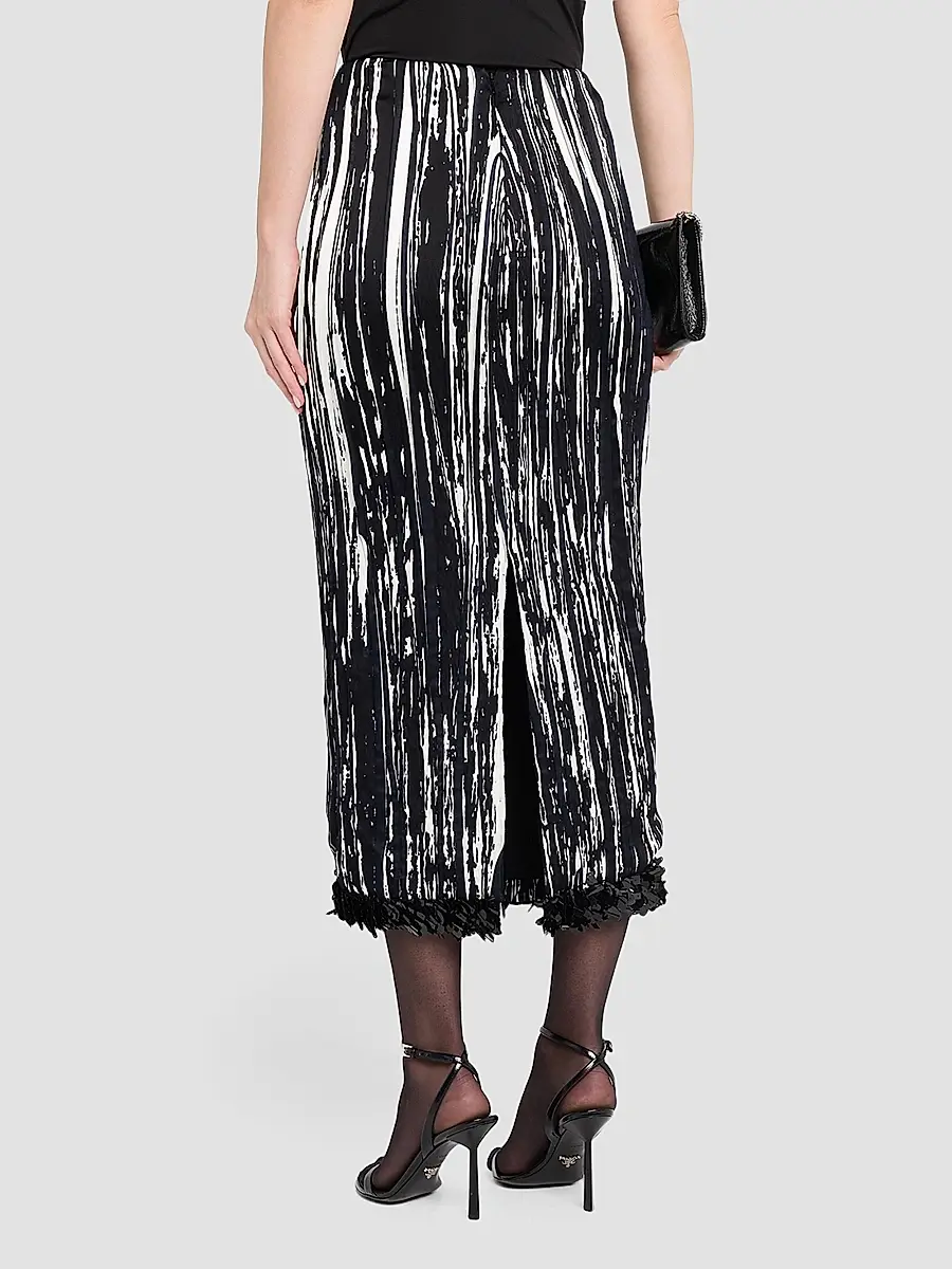 Brandon Maxwell Women's The Sinclair Pleated Pencil Skirt | Thumbnail 3 Brandon Maxwell Women's The Sinclair Pleated Pencil Skirt | Thumbnail 3