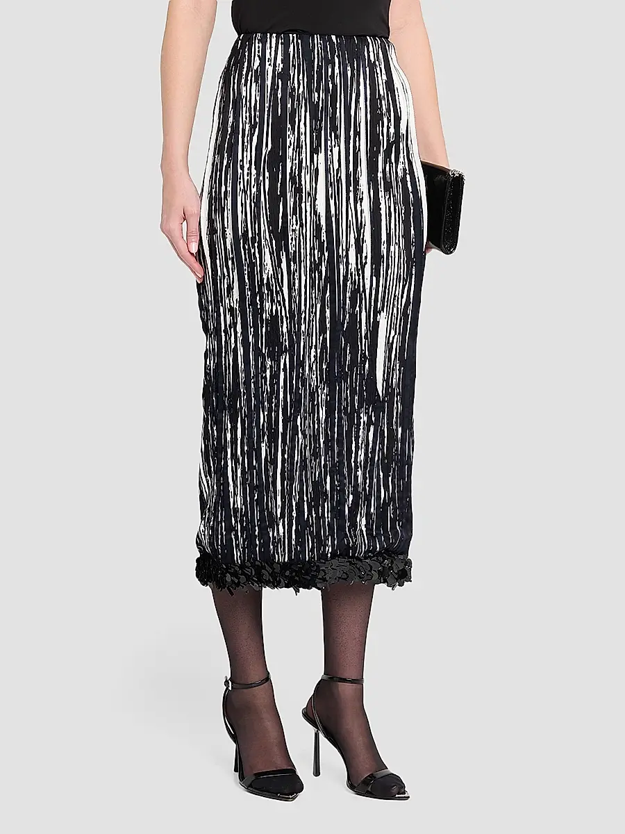 Brandon Maxwell Women's The Sinclair Pleated Pencil Skirt | Thumbnail 4 Brandon Maxwell Women's The Sinclair Pleated Pencil Skirt | Thumbnail 4