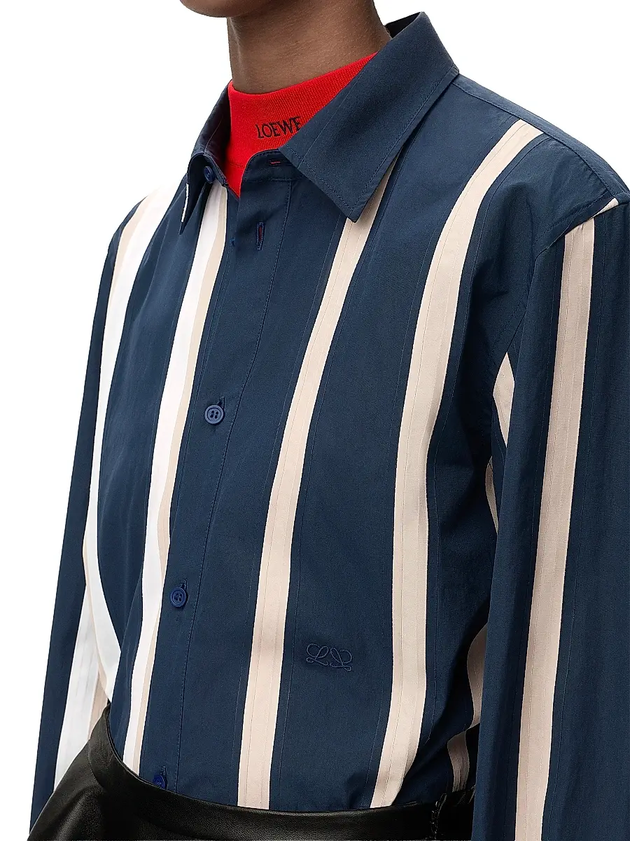 Loewe Women's Striped Cotton-Blend Button-Front Shirt | Thumbnail 5 Loewe Women's Striped Cotton-Blend Button-Front Shirt | Thumbnail 5