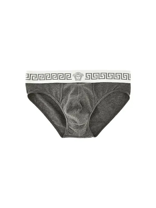 Versace Men's Medusa Head Greco-Trim Jersey Brief