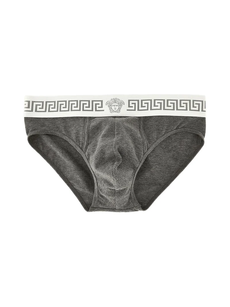 Versace Men's Medusa Head Greco-Trim Jersey Brief