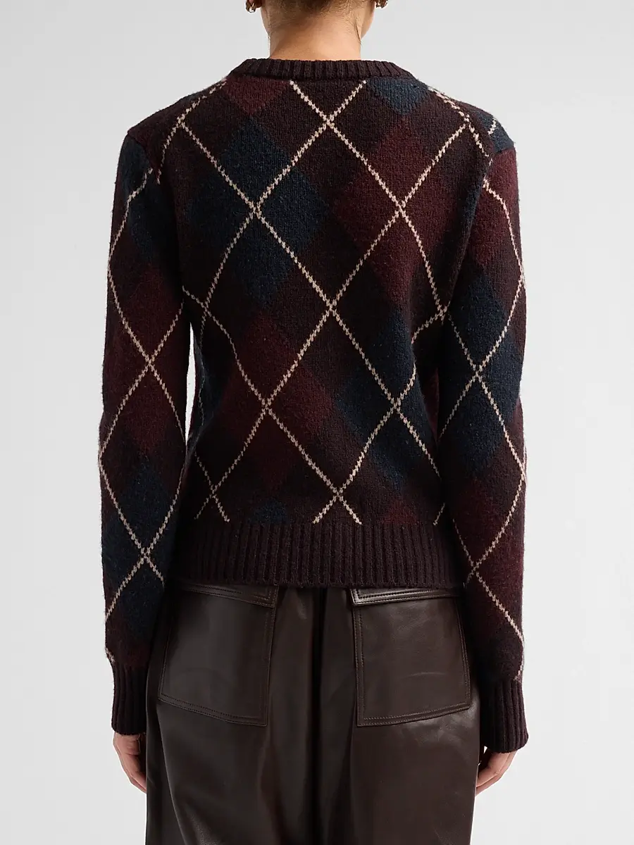 A.L.C. A. L.C. Women's Skyler Argyle Wool-Cashmere Cardigan | Thumbnail 3 A.L.C. A. L.C. Women's Skyler Argyle Wool-Cashmere Cardigan | Thumbnail 3