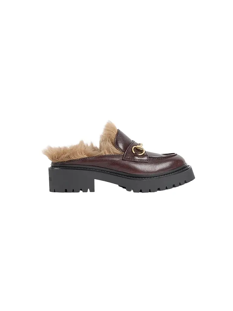 Women's Rhodi Leather & Shearling Horsebit Mules Women's Rhodi Leather & Shearling Horsebit Mules