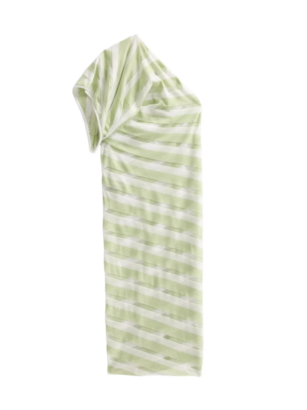 Stella McCartney Women's EXCLUSIVE. One-Shoulder Layered Sheer Striped Knit Midi Dress