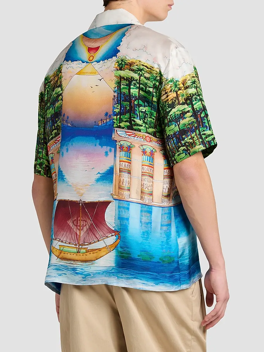 Casablanca Men's Trompe L'Oeil Camp Shirt | Thumbnail 3 Casablanca Men's Trompe L'Oeil Camp Shirt | Thumbnail 3