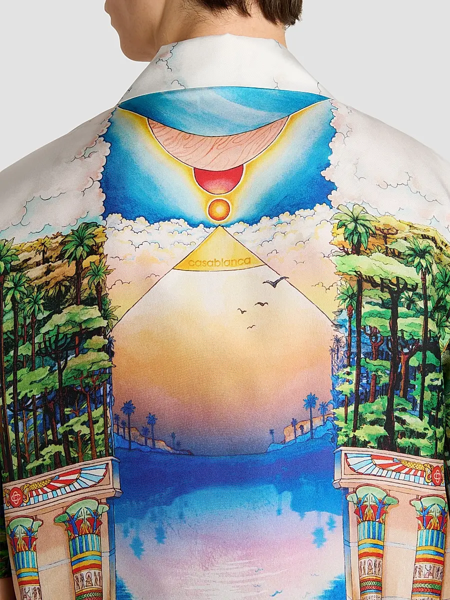 Casablanca Men's Trompe L'Oeil Camp Shirt | Thumbnail 5 Casablanca Men's Trompe L'Oeil Camp Shirt | Thumbnail 5