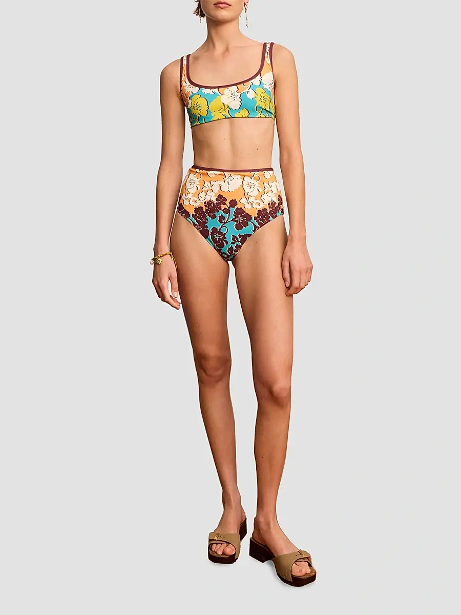 ALÉMAIS Women's Splice Floral High-Rise Bikini Bottom | Thumbnail 2 ALÉMAIS Women's Splice Floral High-Rise Bikini Bottom | Thumbnail 2