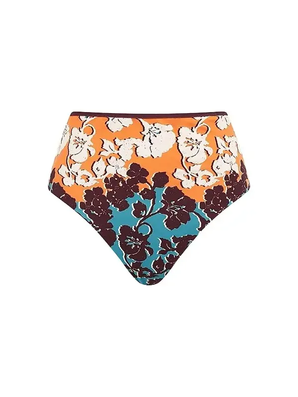 Women's Splice Floral High-Rise Bikini Bottom Women's Splice Floral High-Rise Bikini Bottom