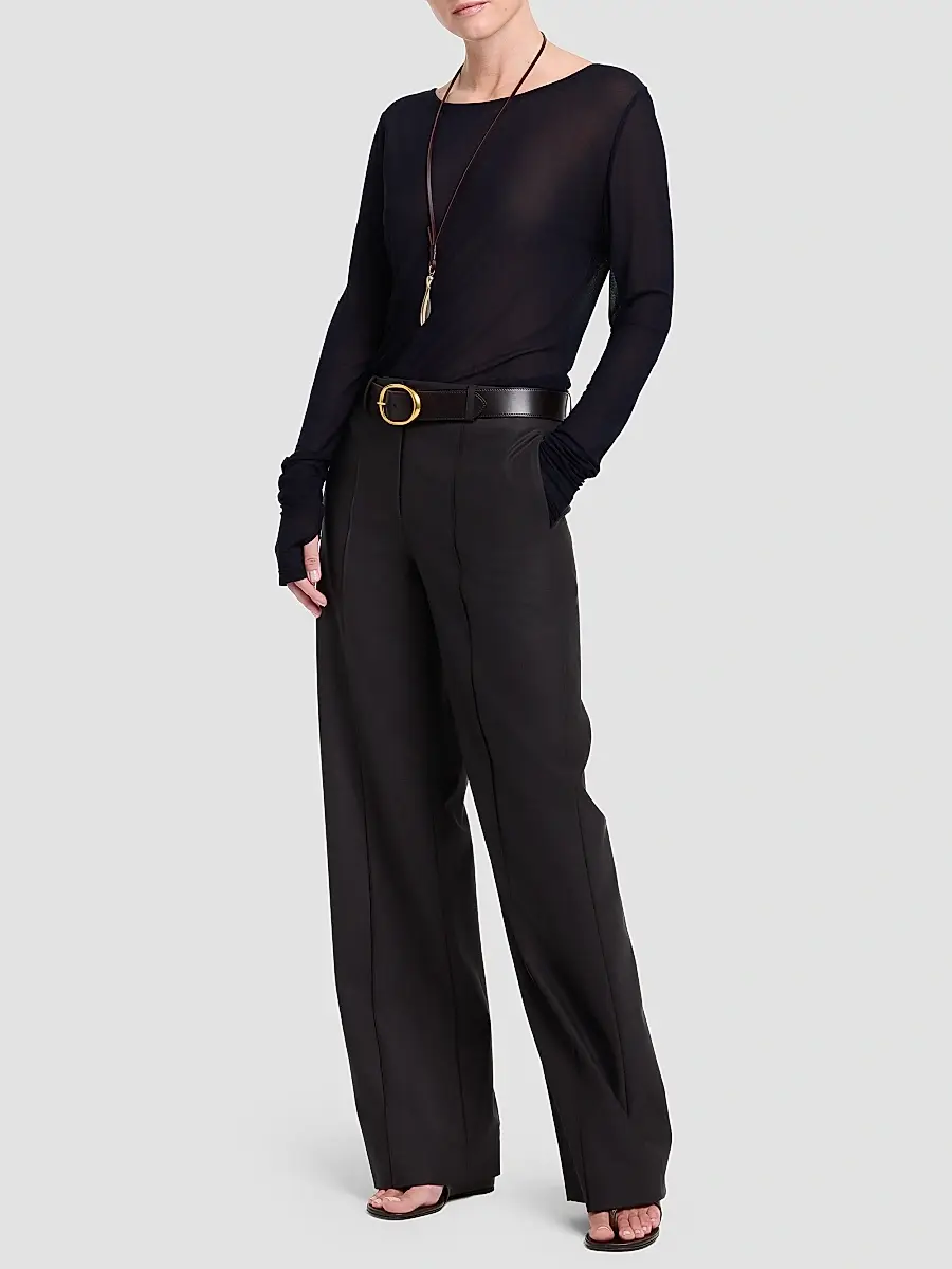 TWP Women's Isla Stretch-Wool Wide-Leg Pants | Thumbnail 2 TWP Women's Isla Stretch-Wool Wide-Leg Pants | Thumbnail 2