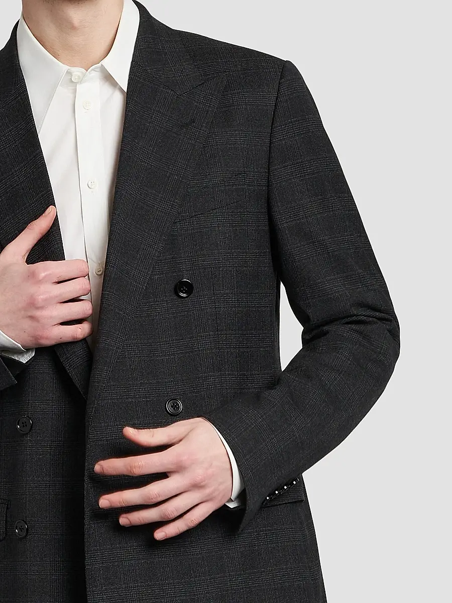 Dolce & Gabbana Men's Plaid Wool-Blend Double-Breasted Suit | Thumbnail 6 Dolce & Gabbana Men's Plaid Wool-Blend Double-Breasted Suit | Thumbnail 6
