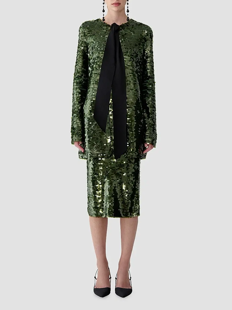 Carolina Herrera Women's Sequined Knit Pencil Skirt | Thumbnail 2 Carolina Herrera Women's Sequined Knit Pencil Skirt | Thumbnail 2