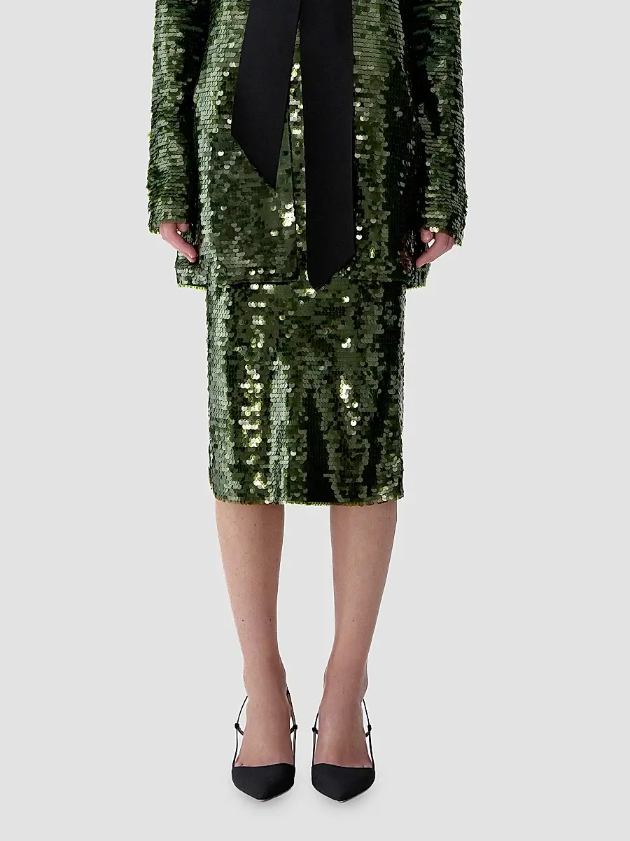 Carolina Herrera Women's Sequined Knit Pencil Skirt | Thumbnail 3 Carolina Herrera Women's Sequined Knit Pencil Skirt | Thumbnail 3