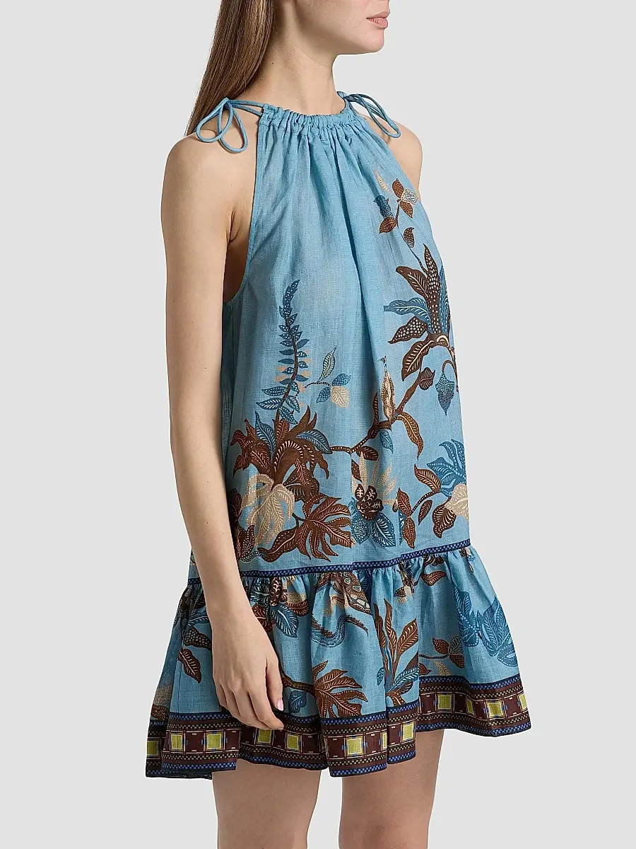 ALÉMAIS Women's Georgie Printed Drop-Waist Minidress | Thumbnail 4 ALÉMAIS Women's Georgie Printed Drop-Waist Minidress | Thumbnail 4