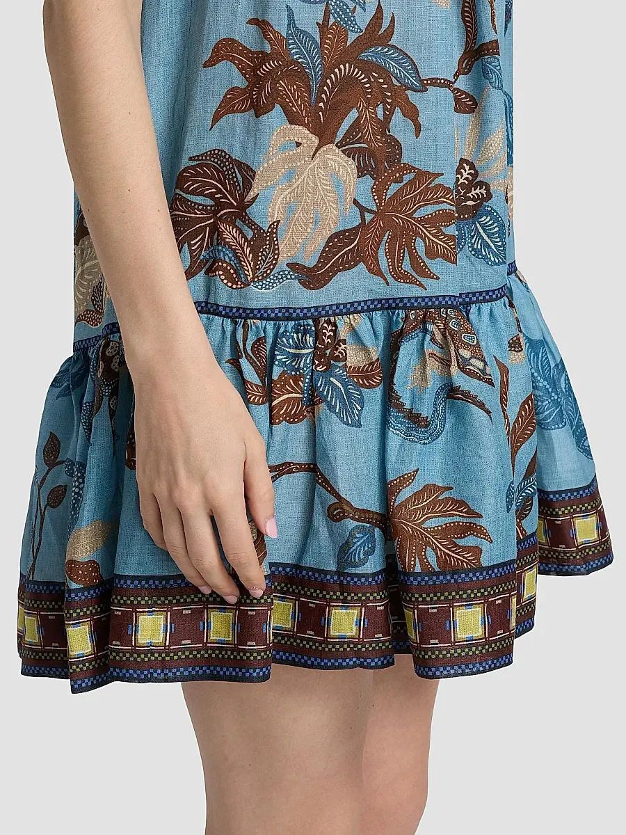 ALÉMAIS Women's Georgie Printed Drop-Waist Minidress | Thumbnail 6 ALÉMAIS Women's Georgie Printed Drop-Waist Minidress | Thumbnail 6