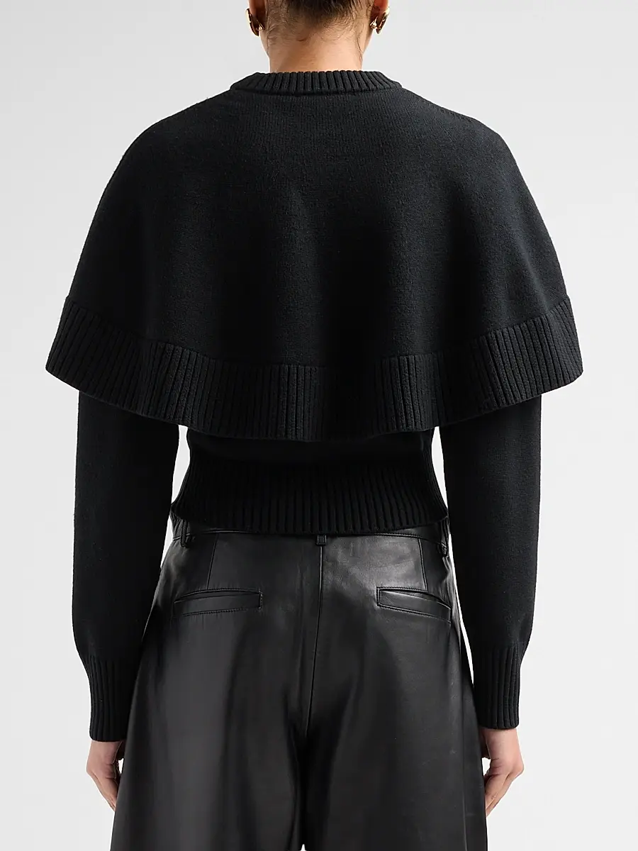 Ronny Kobo Women's Evian Layered Cape Sweater | Thumbnail 3 Ronny Kobo Women's Evian Layered Cape Sweater | Thumbnail 3