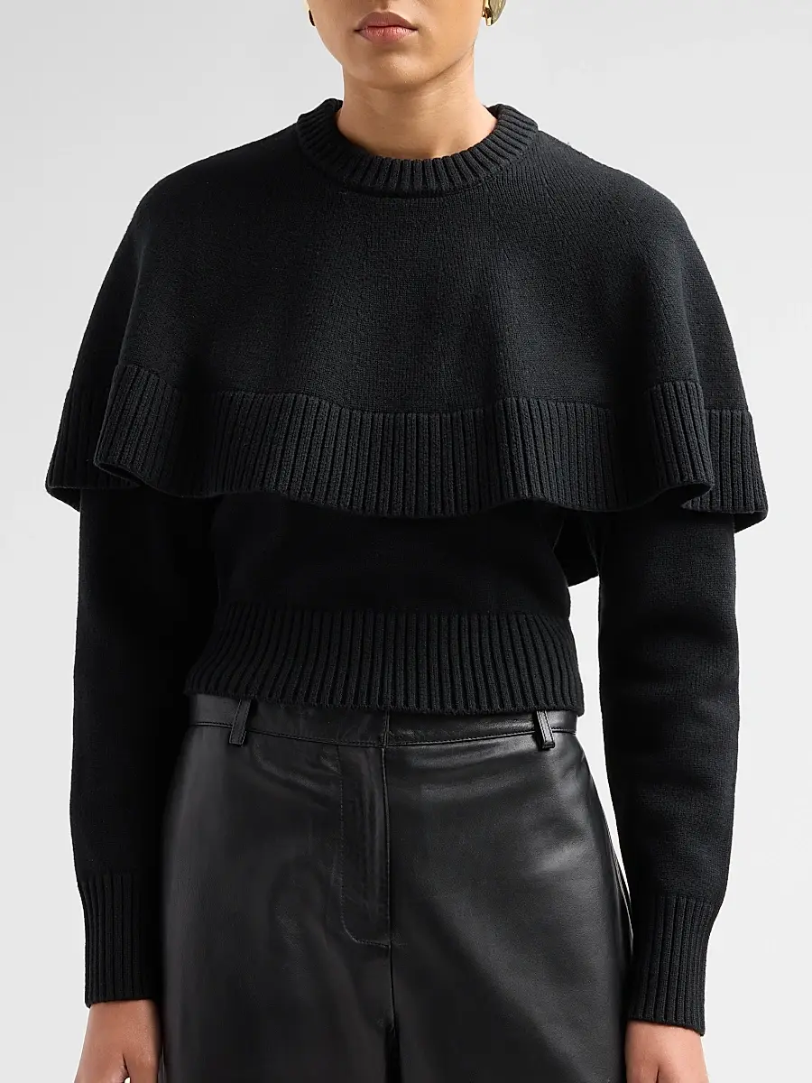 Ronny Kobo Women's Evian Layered Cape Sweater | Thumbnail 5 Ronny Kobo Women's Evian Layered Cape Sweater | Thumbnail 5