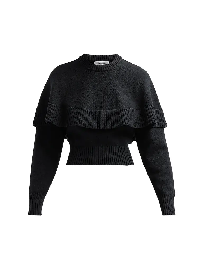 Ronny Kobo Women's Evian Layered Cape Sweater