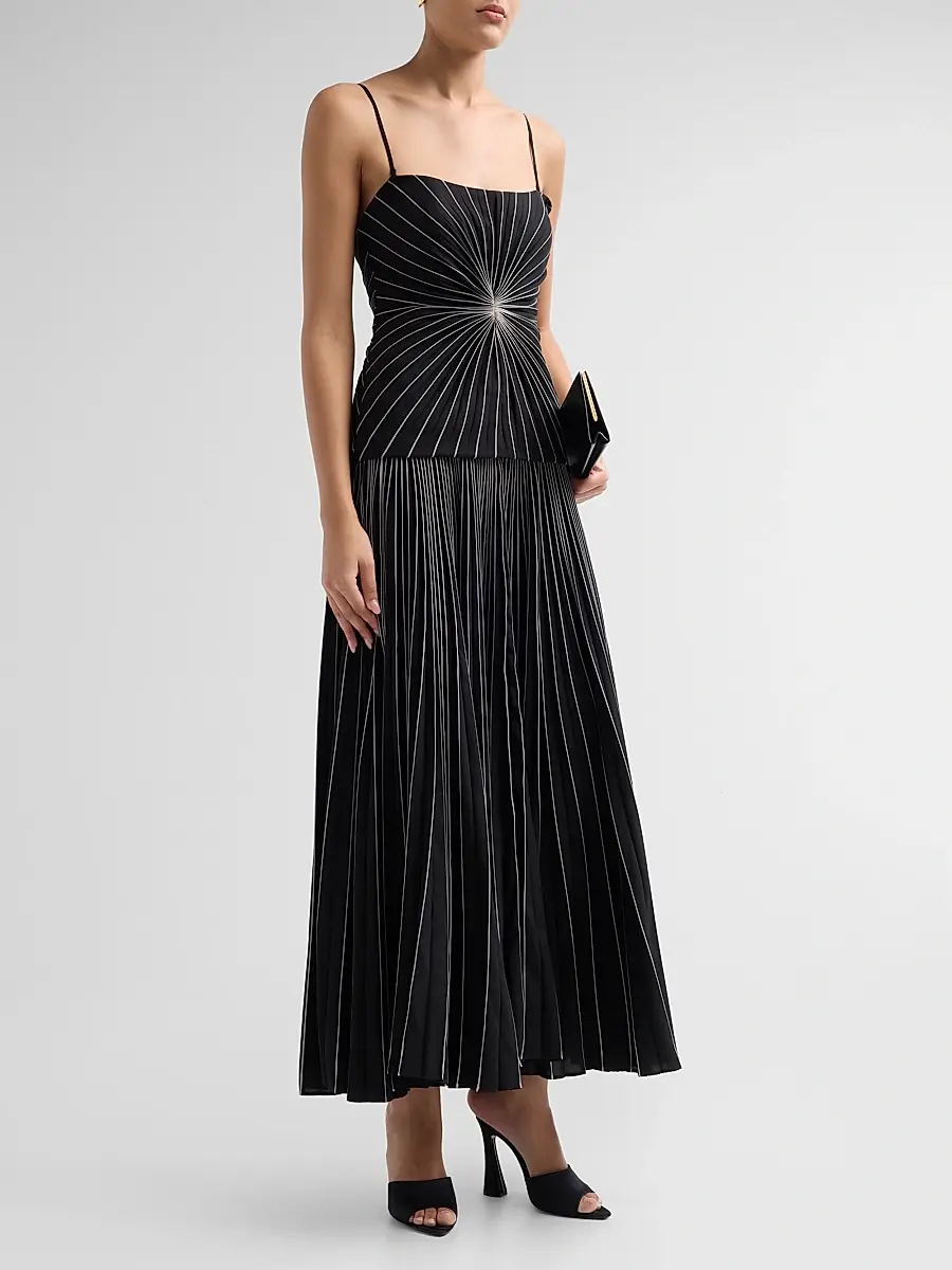 ACLER Women's Femme Fatale Philong Pleated Maxi Dress | Thumbnail 4 ACLER Women's Femme Fatale Philong Pleated Maxi Dress | Thumbnail 4
