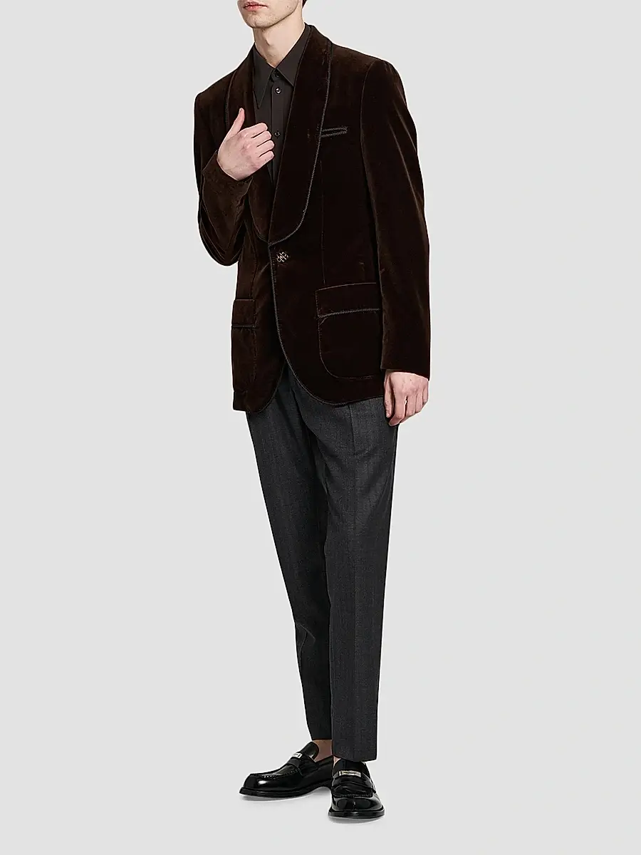 Dolce & Gabbana Men's Smoking Velvet Jacket | Thumbnail 2 Dolce & Gabbana Men's Smoking Velvet Jacket | Thumbnail 2