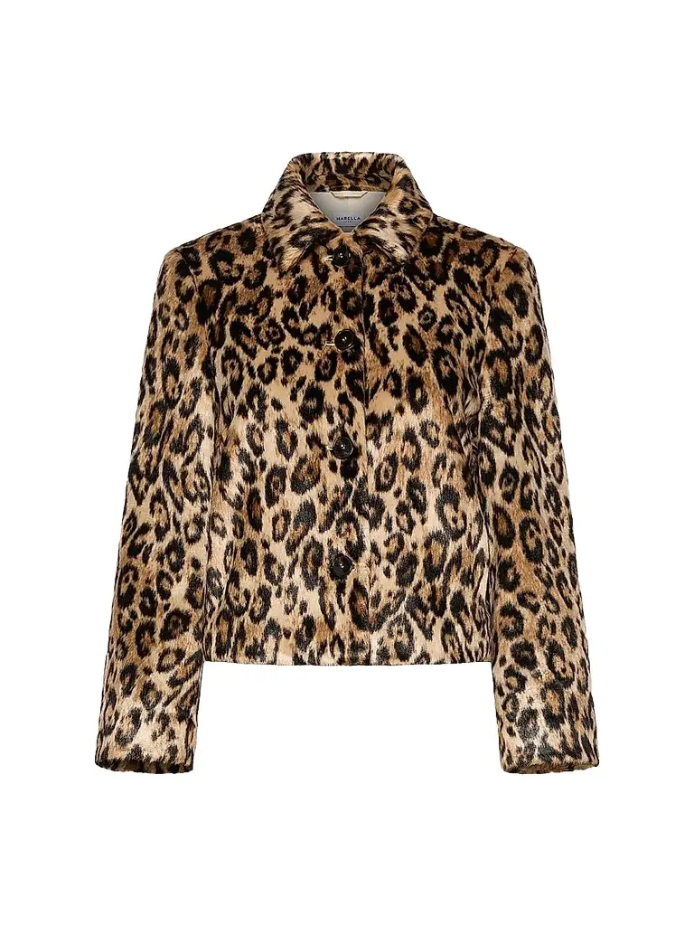 Marella Women's Boxy Pony Skin Print Jersey Jacket