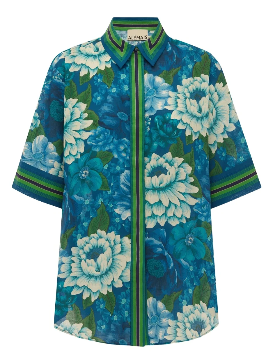 Women's Margo Floral Cotton Voile Shirt Women's Margo Floral Cotton Voile Shirt