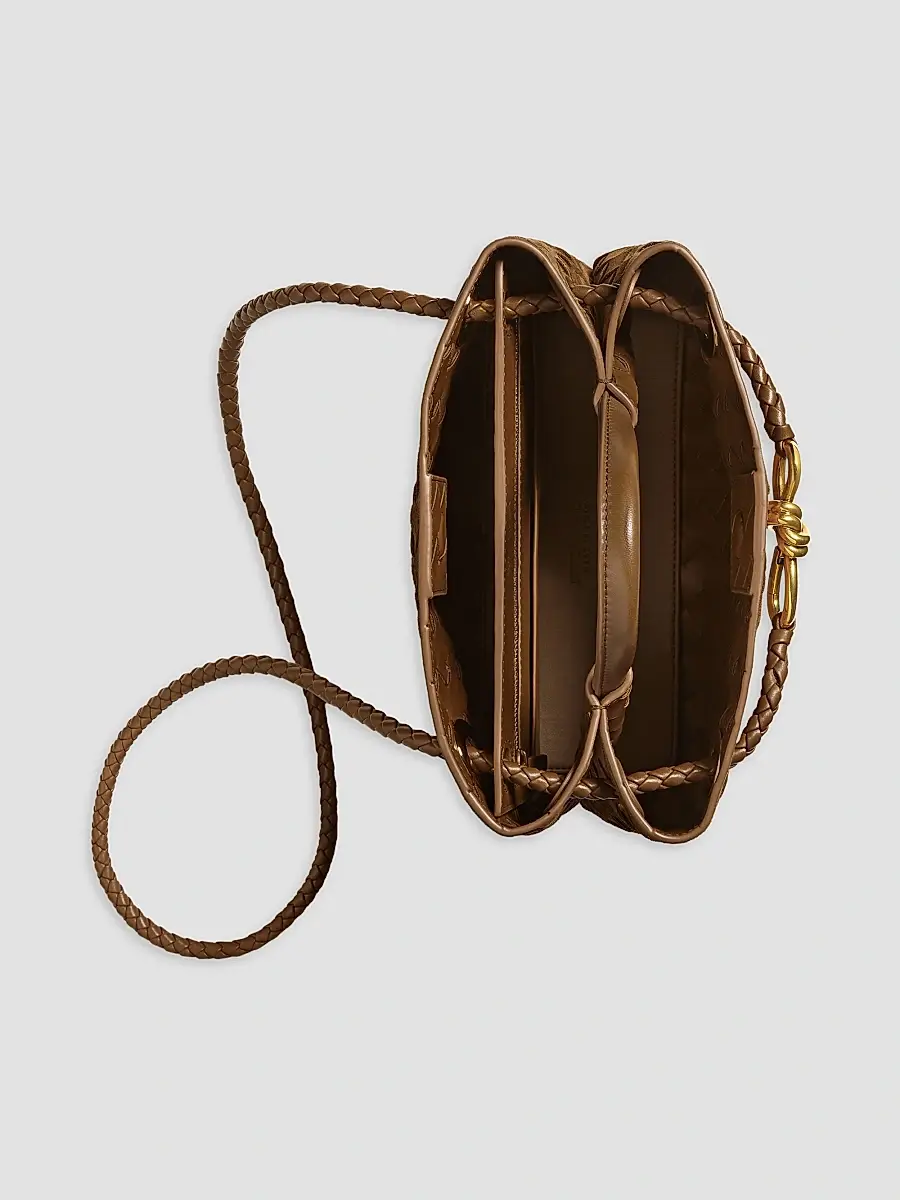 Bottega Veneta Women's Andiamo Small Intrecciato-Suede Top Handle Bag | Thumbnail 5 Bottega Veneta Women's Andiamo Small Intrecciato-Suede Top Handle Bag | Thumbnail 5