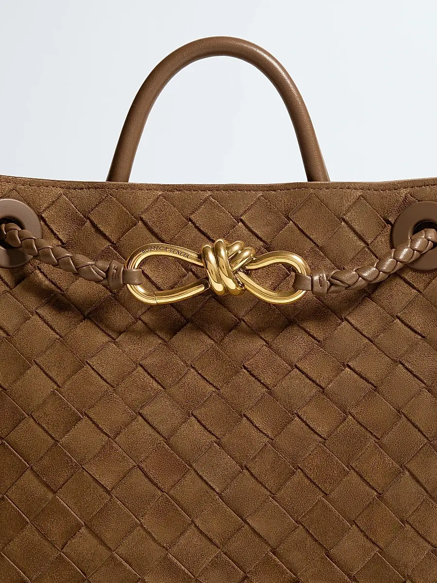 Bottega Veneta Women's Andiamo Small Intrecciato-Suede Top Handle Bag | Thumbnail 7 Bottega Veneta Women's Andiamo Small Intrecciato-Suede Top Handle Bag | Thumbnail 7
