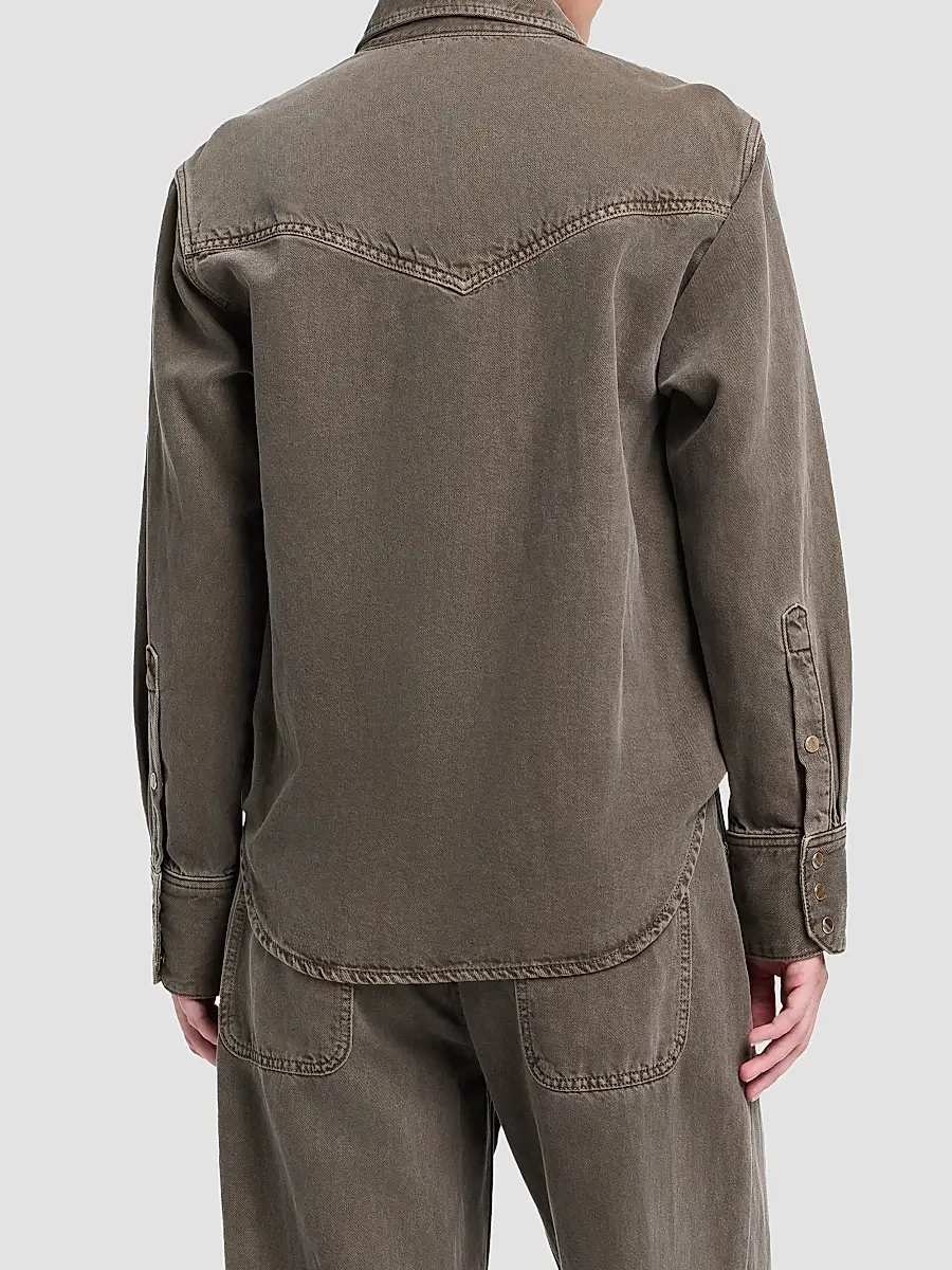 TWP Women's Yellowstone Cotton Denim Shirt | Thumbnail 3