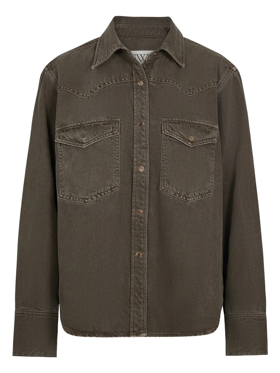 TWP Women's Yellowstone Cotton Denim Shirt