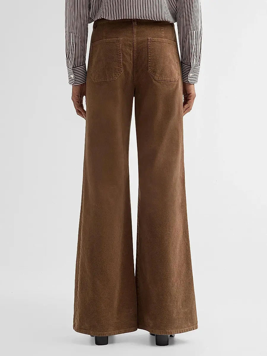 Nili Lotan Women's Florence Flared Cotton-Blend Corduroy Pants | Thumbnail 3 Nili Lotan Women's Florence Flared Cotton-Blend Corduroy Pants | Thumbnail 3