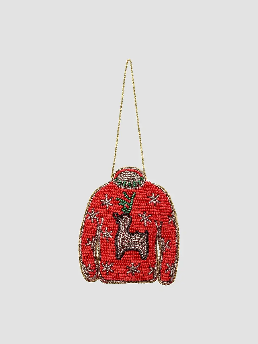Sudha Pennathur Ugly Sweater Beaded Ornament | Thumbnail 2 Sudha Pennathur Ugly Sweater Beaded Ornament | Thumbnail 2