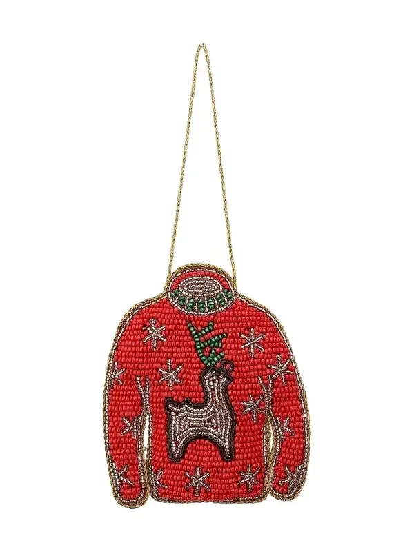 Sudha Pennathur Ugly Sweater Beaded Ornament