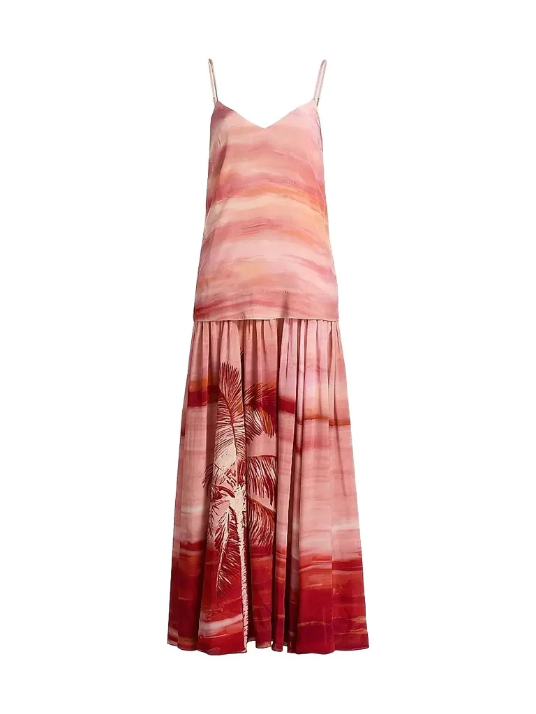 Hemant & Nandita Women's Asma Printed Sleeveless Maxi Dress
