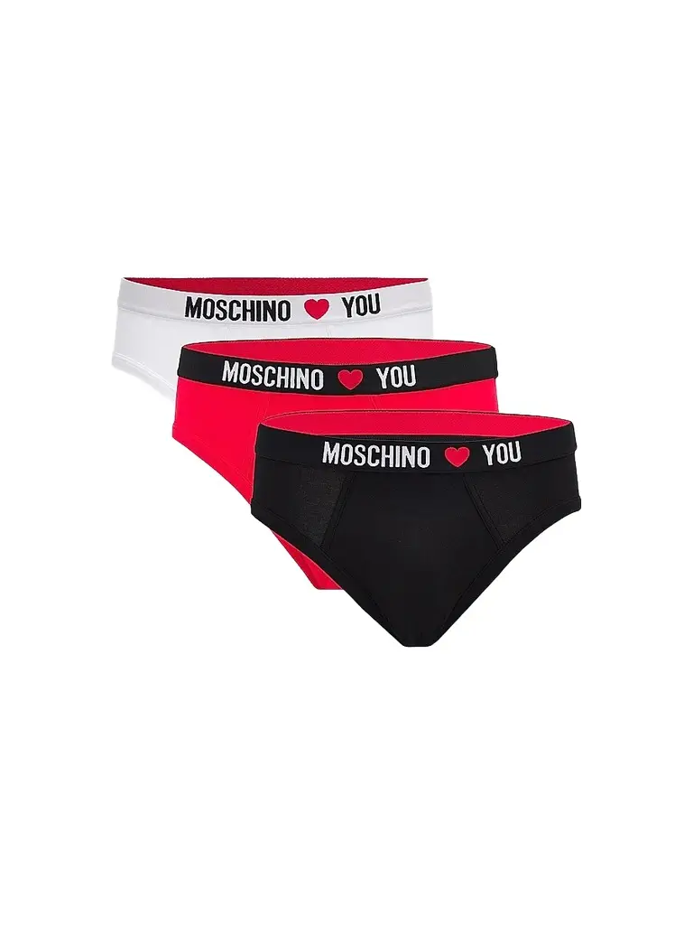 MOSCHINO Men's My Valentine Stretch-Jersey Variety Brief 3-Pack