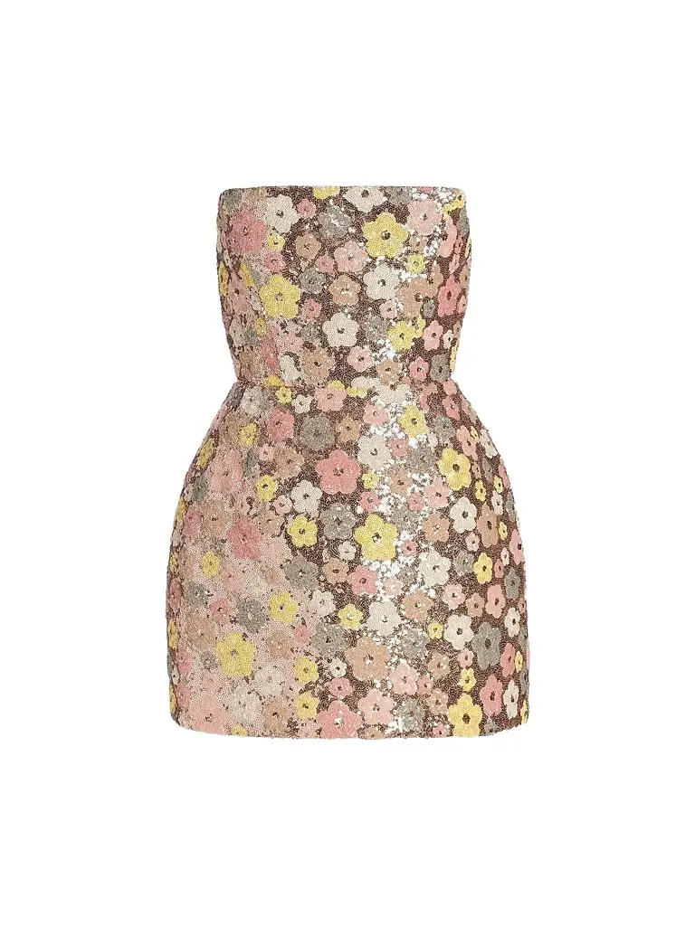 Bronx and Banco Women's Jasmine Maraya Strapless Sequined Minidress