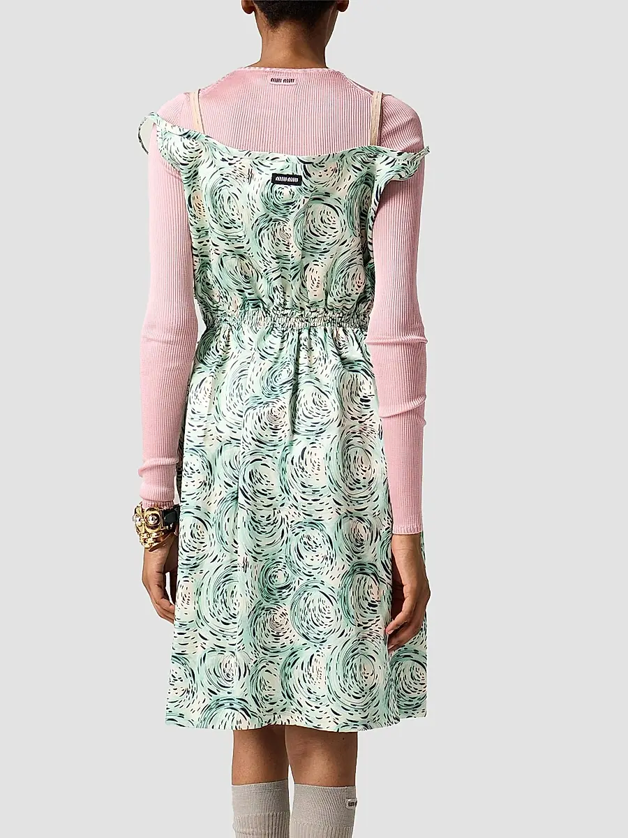 Miu Miu Women's Satin Dress | Thumbnail 4 Miu Miu Women's Satin Dress | Thumbnail 4