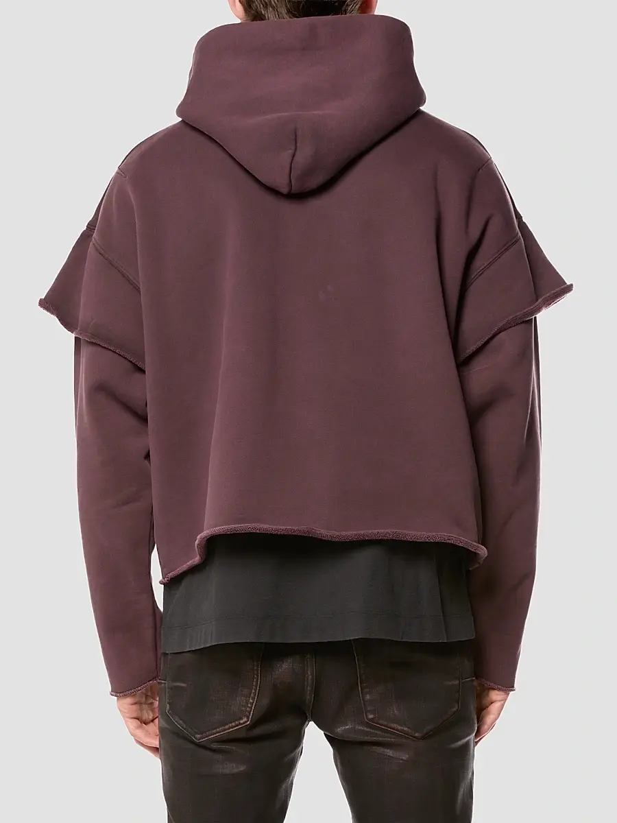 Purple Brand Men's Heavyweight Fleece Tactical Raw Hoodie | Thumbnail 2 Purple Brand Men's Heavyweight Fleece Tactical Raw Hoodie | Thumbnail 2