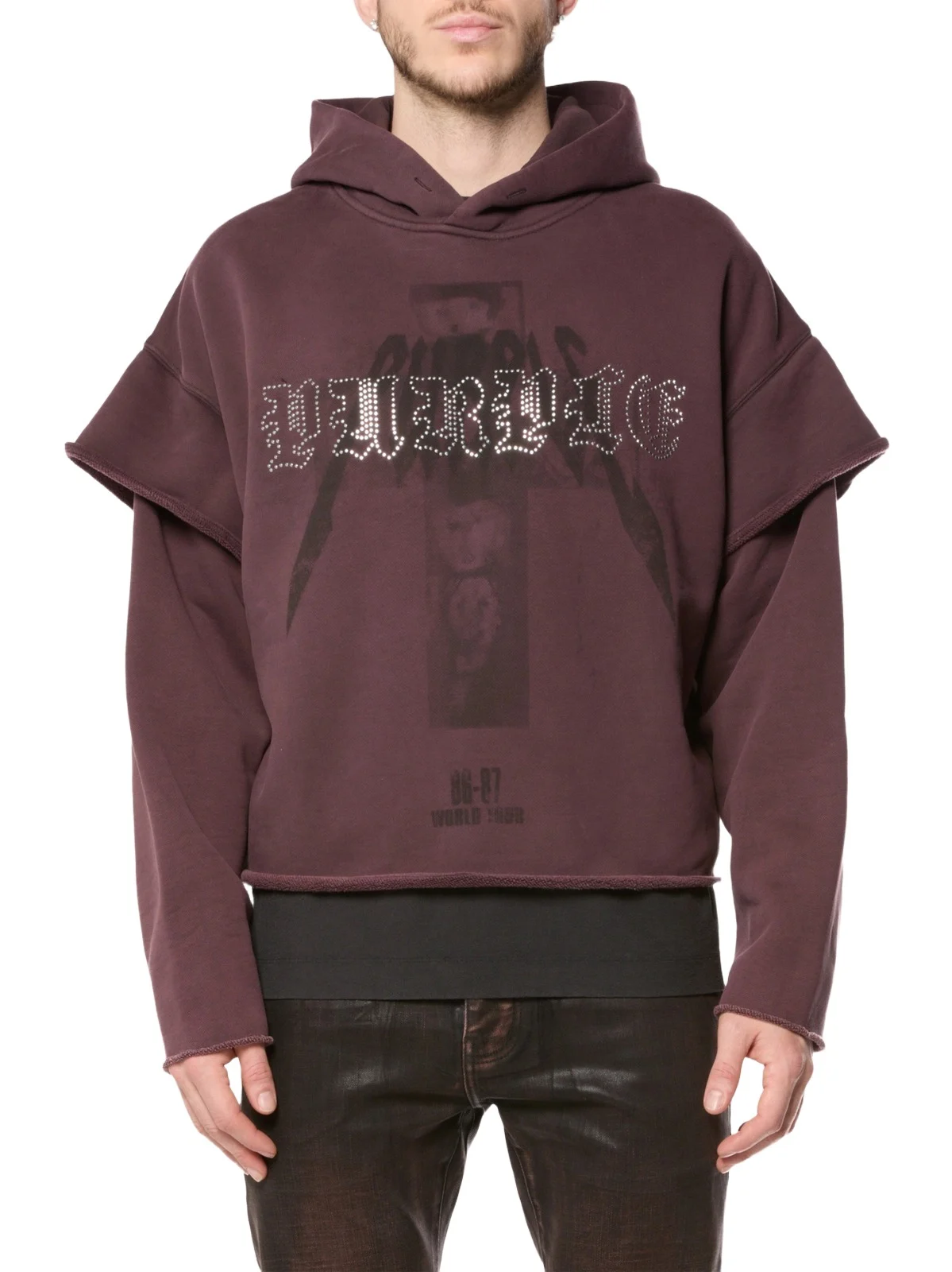 Purple Brand Men's Heavyweight Fleece Tactical Raw Hoodie