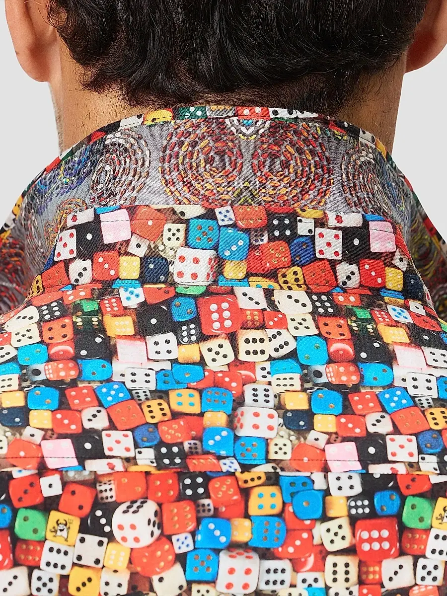 Robert Graham Men's Snake Eyes Dice-Print Stretch Cotton Shirt | Thumbnail 6 Robert Graham Men's Snake Eyes Dice-Print Stretch Cotton Shirt | Thumbnail 6