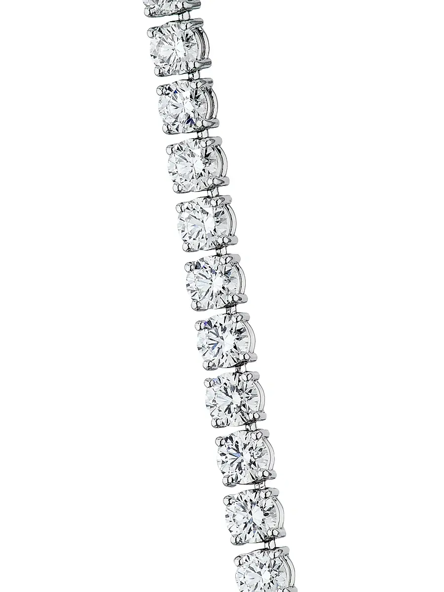 Diamonds at Saks Fifth Avenue Women's Platinum & 26.03 TCW Diamond Riviera Necklace | Thumbnail 4 Diamonds at Saks Fifth Avenue Women's Platinum & 26.03 TCW Diamond Riviera Necklace | Thumbnail 4